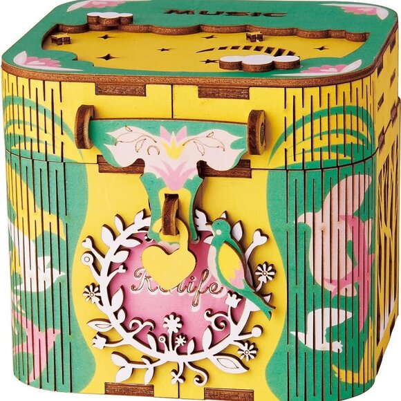 3/$77❤️Robotime Rolife DIY 3D Wooden Music Box Dancing Ballerina "Greensleeves" - Picture 5 of 17